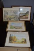 Four Framed Watercolours 