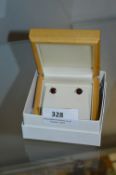 *Garnet Stud Earrings