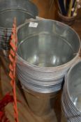 *Twelve Galvanised Flower Buckets