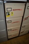 *Four Drawer Foolscap Filing Cabinet (Coffee & Cream)