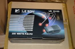 *Box Containing Six Leeson LS1203 200W Amplifiers
