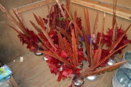 *Twelve Assorted Floral Display in Chrome and Brushed Silver Vases