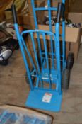 *Tubular Heavy Duty Sack Barrow on Pneumatic Wheels (Blue)