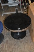 *Circular Occasional Table (Black and Chrome)