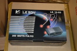 *Box Containing Six Leeson LS1203 200W Amplifiers