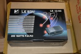 *Box Containing Six Leeson LS1203 200W Amplifiers