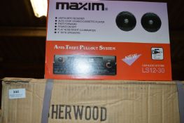 *Box Containing Ten Maxim Anti-Theft Car Audio Systems with Speakers