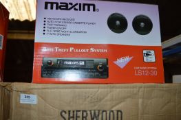 *Box Containing Ten Maxim Anti-Theft Car Audio Systems with Speakers