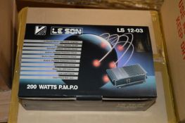 *Box Containing Six Leeson LS1203 200W Amplifiers