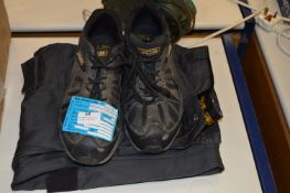 *Pair of Dewalt Woking Trousers Size: 32/33 and a Pair of JCB Working Shoes Size: 9