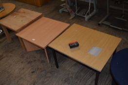 *Three Square Occasional Tables