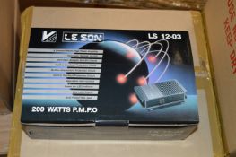 *Box Containing Six Leeson LS1203 200W Amplifiers