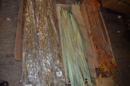 *THree Boxes of Assorted Sun Palm Leaves, Foliage and Glitter Sticks