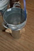 *Five Galvanised Flower Buckets