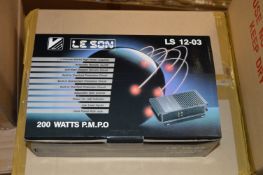 *Box Containing Six Leeson LS1203 200W Amplifiers