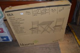 *Eila Three Piece Patio Set Comprising of Two Chairs and Folding Table