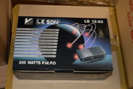 *Box Containing Six Leeson LS1203 200W Amplifiers