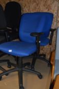 *Two Blue Office Chairs