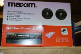 *Box Containing Ten Maxim Anti-Theft Car Audio Systems with Speakers