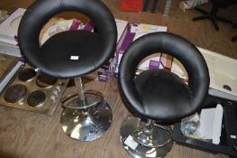 *Pair of Gas Lift Barstools