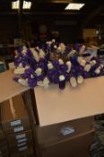 *Eight Boxes Containing Twelve Purple and Natural Tied Arrangements