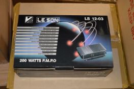 *Box Containing Six Leeson LS1203 200W Amplifiers