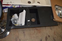 *Black Composite Bowl and a Half Sink Unit with Drainer