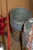 *Twelve Galvanised Flower Buckets
