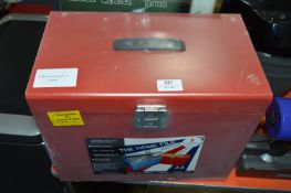 *A4 METAL FILE BOX WITH 10 FOLDERS