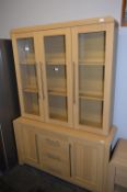 Light Oak Glazed Wall Unit