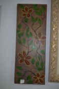 Aboriginal Style Floral Painting on Canvas