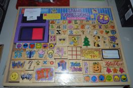 *STAMP EXPRESSIONS SET WOODEN BLOCKS
