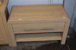 Light Oak Entertainment Unit Single Drawer