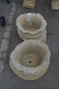 Pair of Concrete Garden Planters in the Form of Sacks