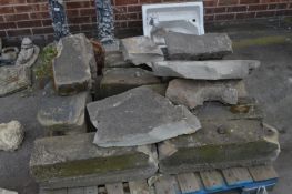 Pallet of Limestone Garden Edging