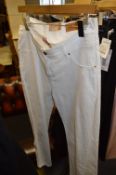 *Two Pairs of Ladies Jeans (White) Size: 14