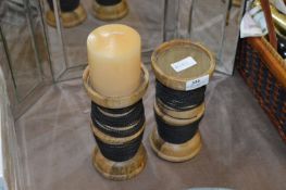 String Bobbin Style Candle Stands