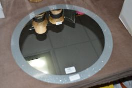 Circular Silvered Edge Wall Mirror