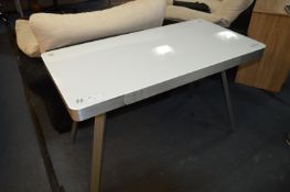*GLASS TOPPED TECH DESK WITH DRAWER
