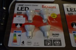 *FEIT GU10 4PK LIGHT BULBS