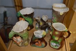 Collection of Six Hornsea Pottery Vases