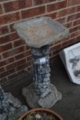 Concrete Birdbath on Column Plinth