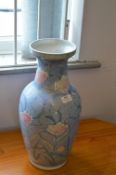 Large Floral Patterned Chinese Vase