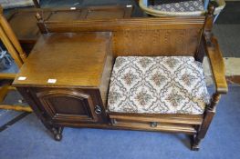 Oak Telephone Seat