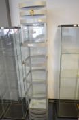 Glazed and Metal Framed Five Height Display Cabinet