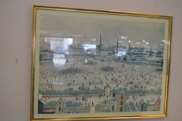 Large Gilt Framed Lowry Print