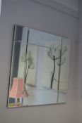 Large Sectional Bevelled Edge Wall Mirror