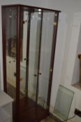 Mirrored Back Display Cabinet with Glass Doors