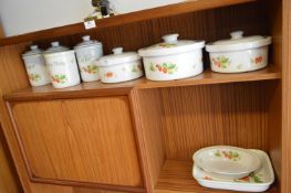 Clover Leaf Casserole Dishes and Containers with Strawberry Pattern