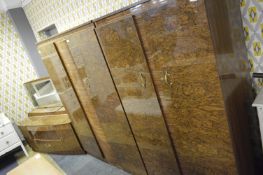 1950's Melamine Bedroom Suite; Two Wardrobes and Dressing Table